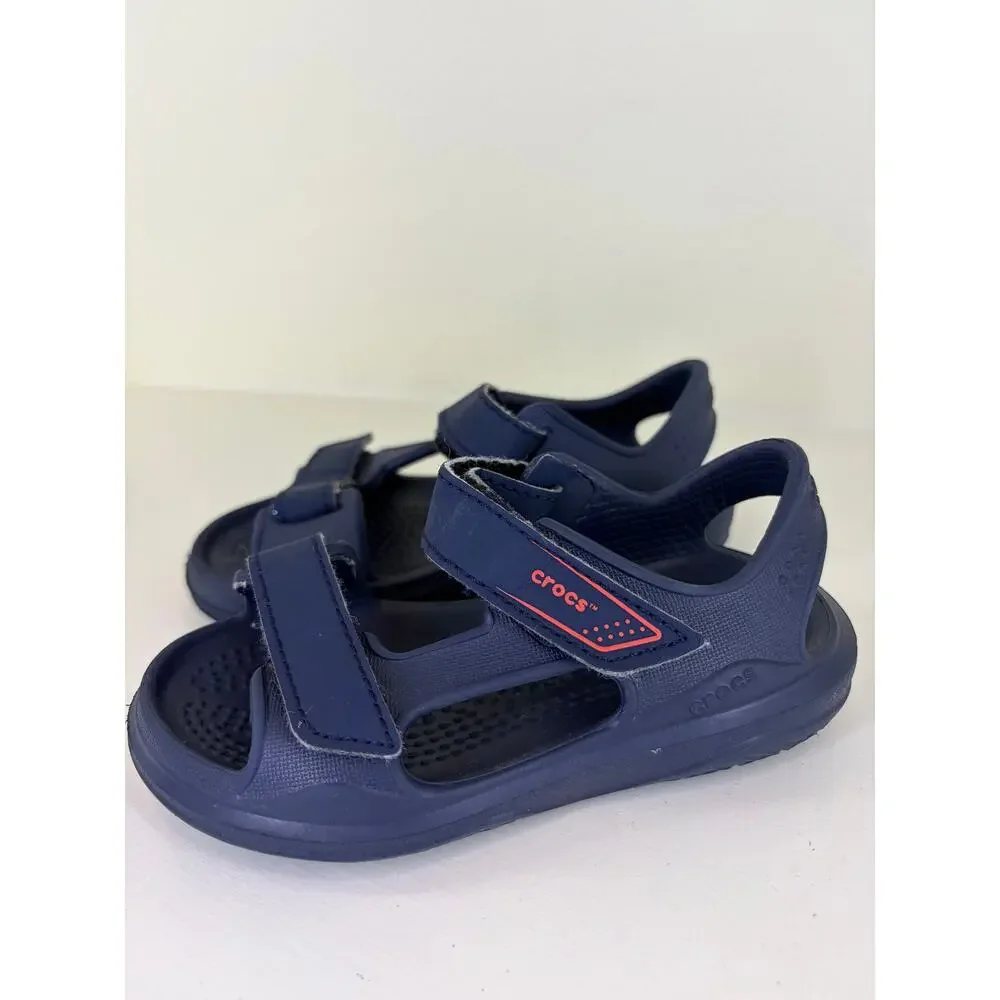 CROCS Boys Navy Blue Sandals size 8
